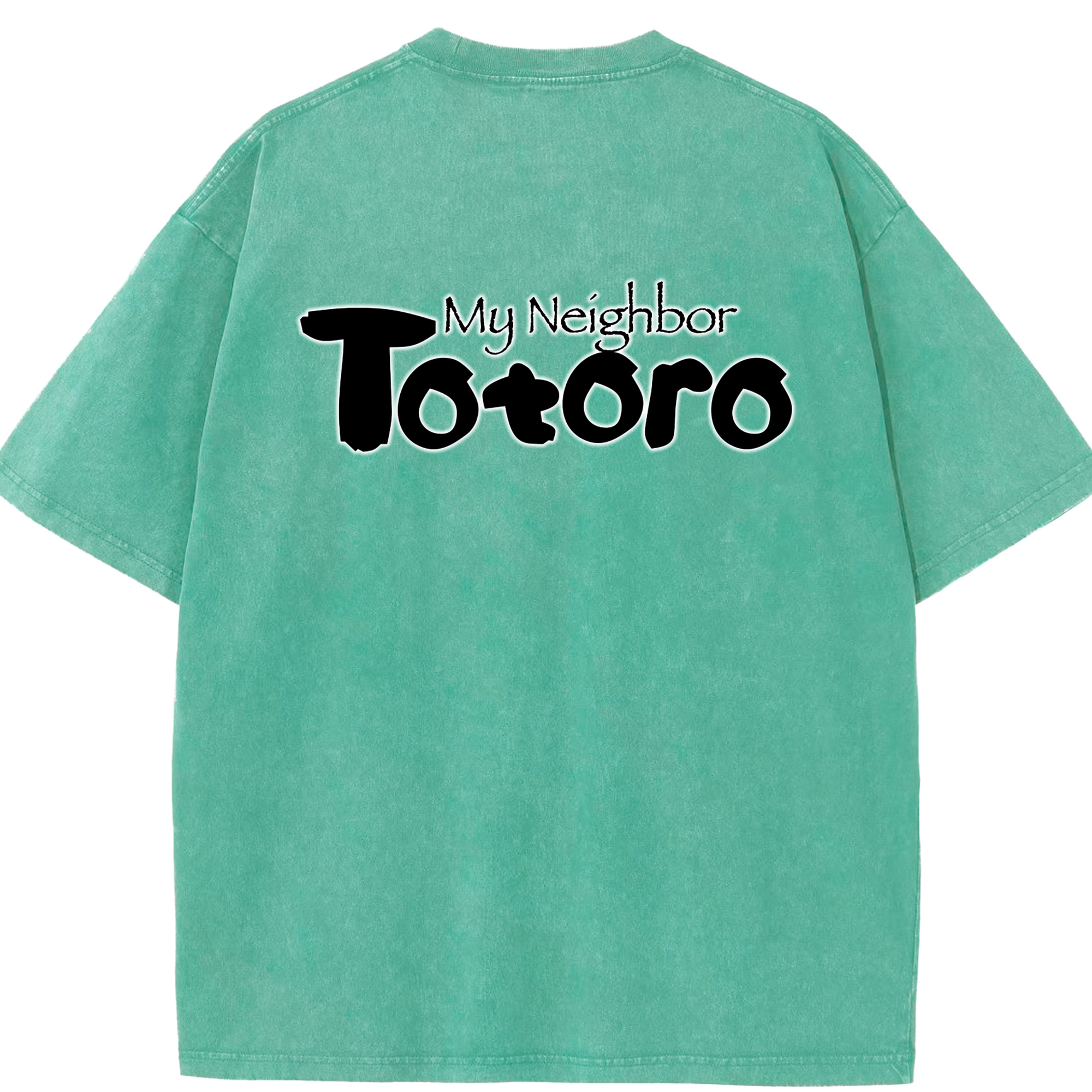 （画像用） となりのトトロ 草壁メイ 草壁サツキ My Neighbor Totoro Satsuki Kusakabe Mei Kusakabe 綿100% ヴィンテージ風 半袖Tシャツ（背面プリント）